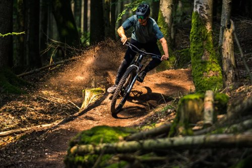 ROCKRIDER Carbon frame, adjustable suspension mountain bike  - Thumbnail 4